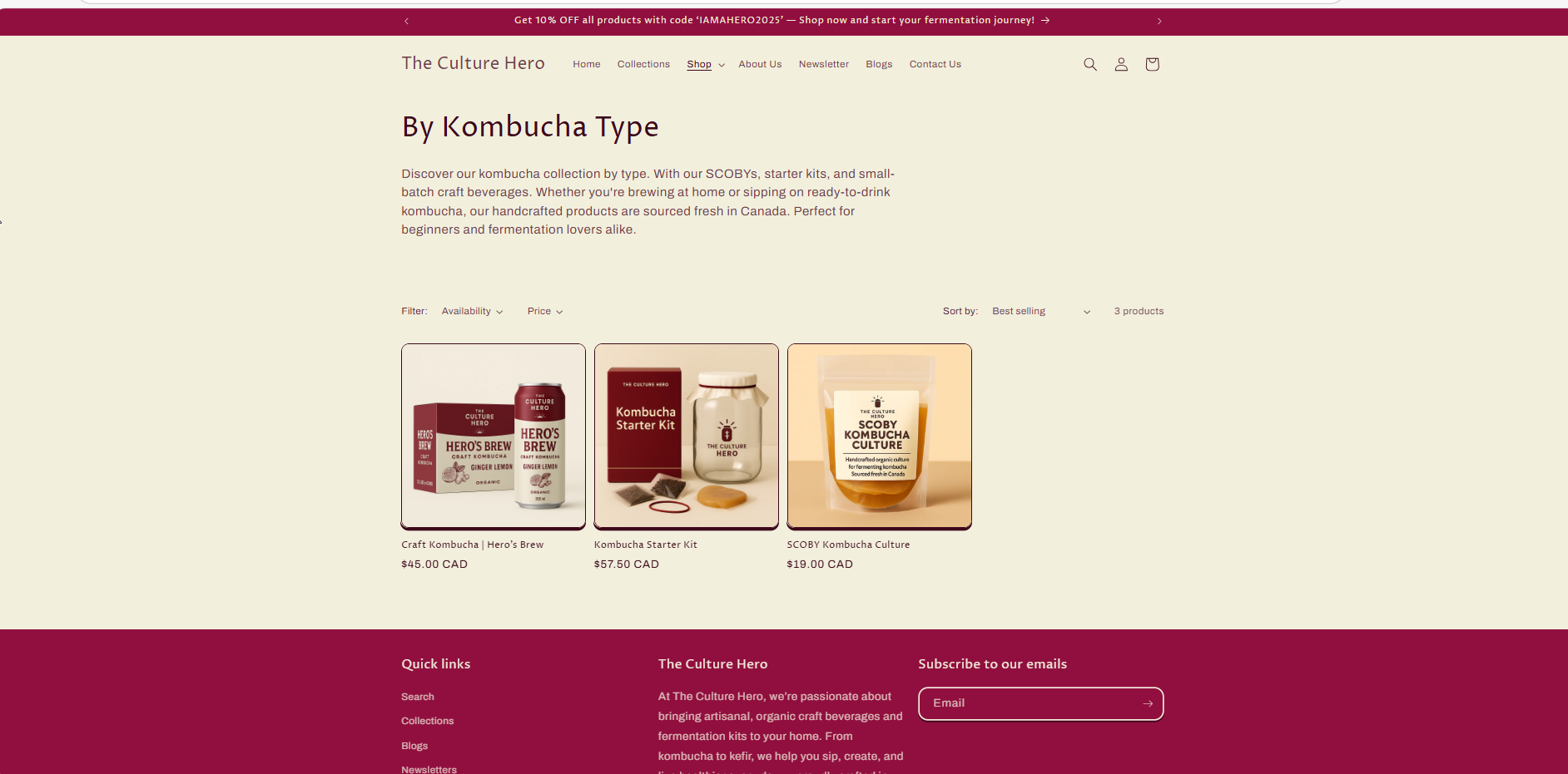 Collection by product type